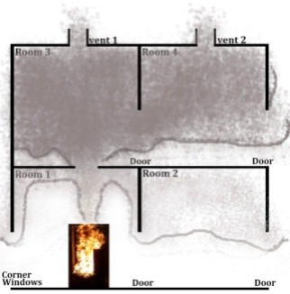 Schematic of smoke flow