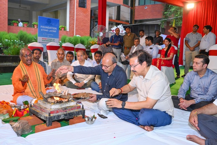 Foundation Stone for Kotak School of Sustainability