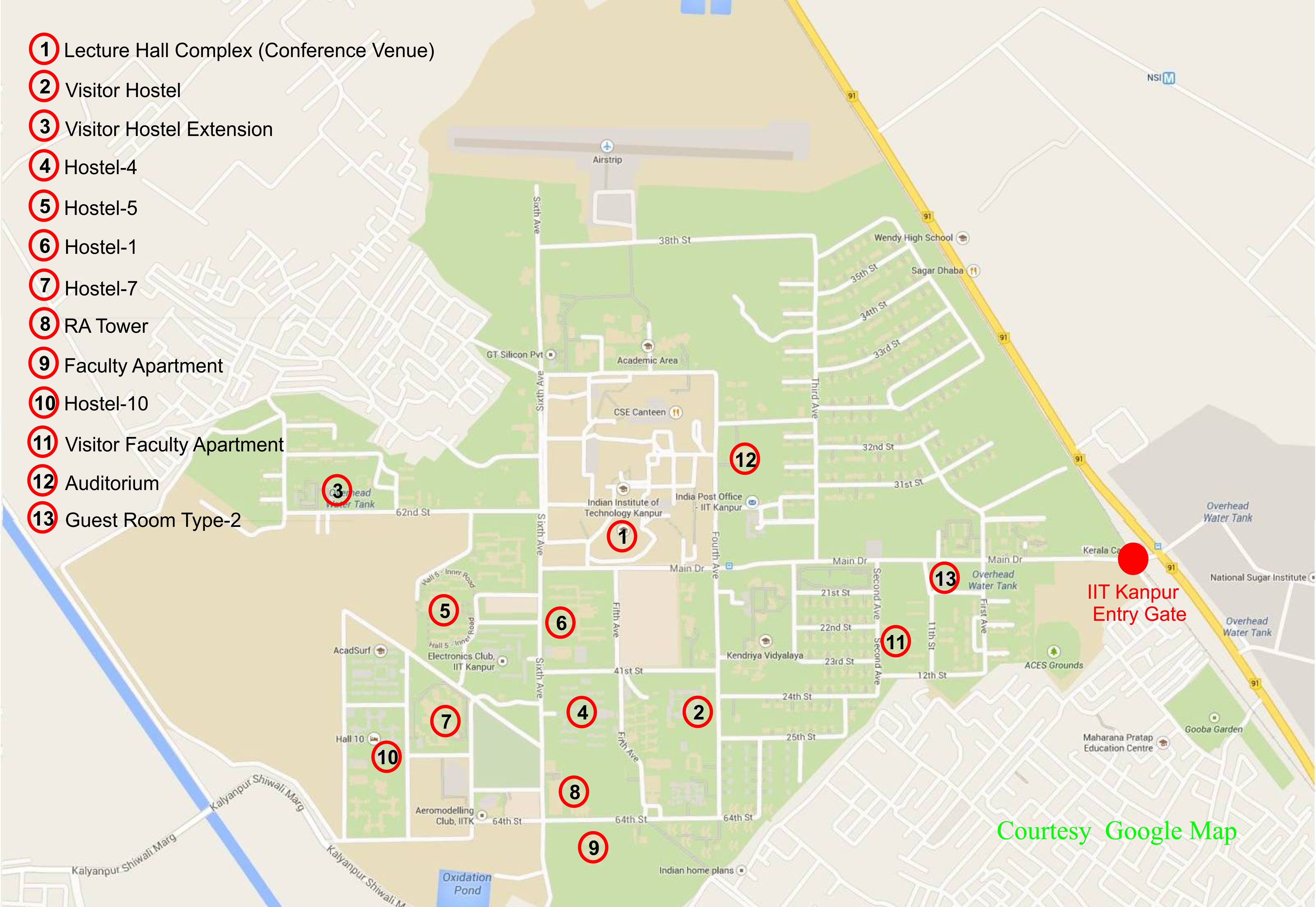 iit kanpur campus map Fmfp 2014 iit kanpur campus map