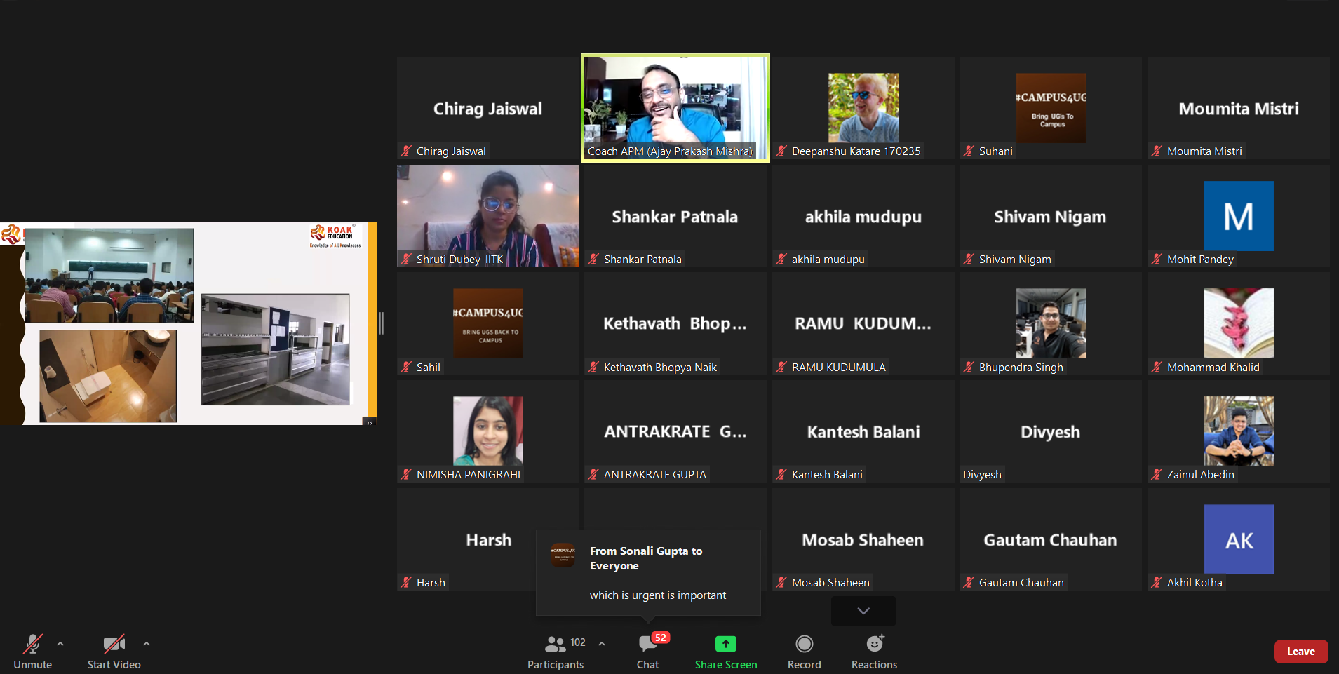 Interactive session on Interview & Communication skills for career
                    success