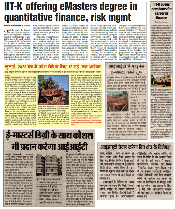 IIT Kanpur - Quantitative Finance & Risk Management Program