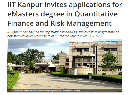 IIT Kanpur launches eMasters in Financial Technology and