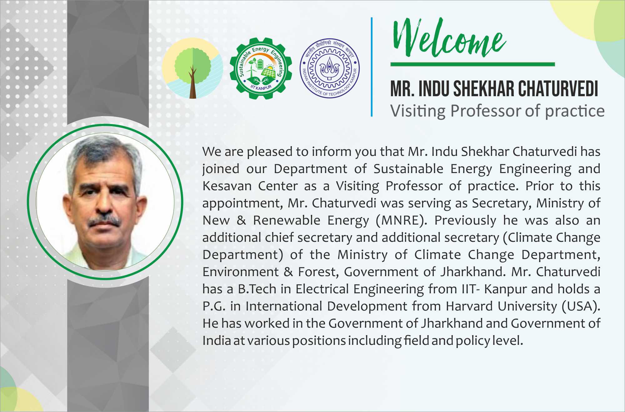 Department of Sustainable Energy Engineering, IIT Kanpur